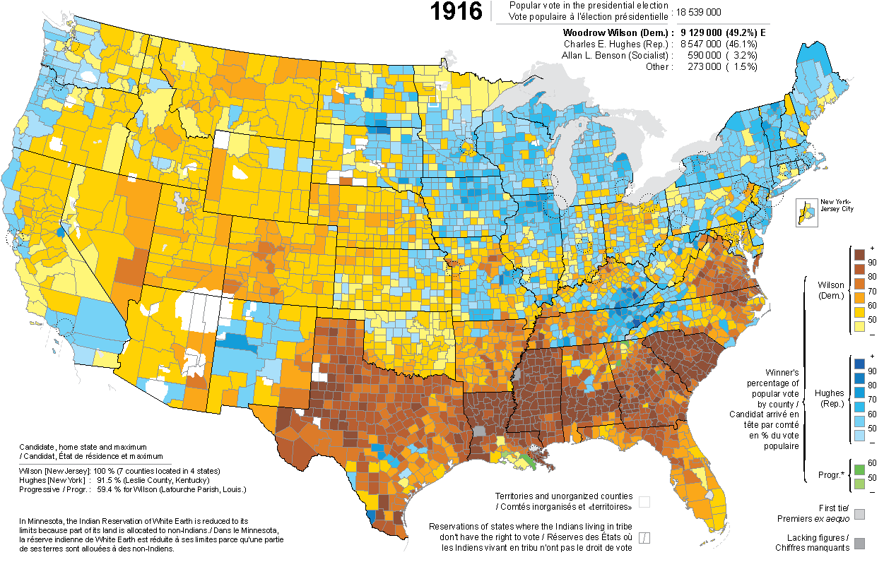 map-presidential election-1916